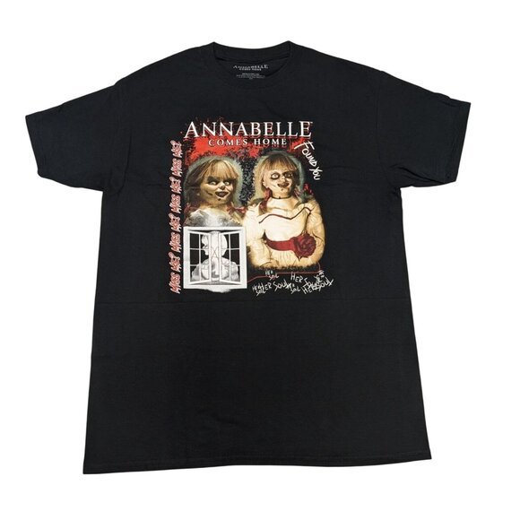 Annabelle Comes Home T Shirt Women Size M Graphic Tee Horror Streetwear Gothic - Picture 1 of 6
